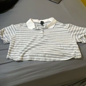 White fable crop top size small